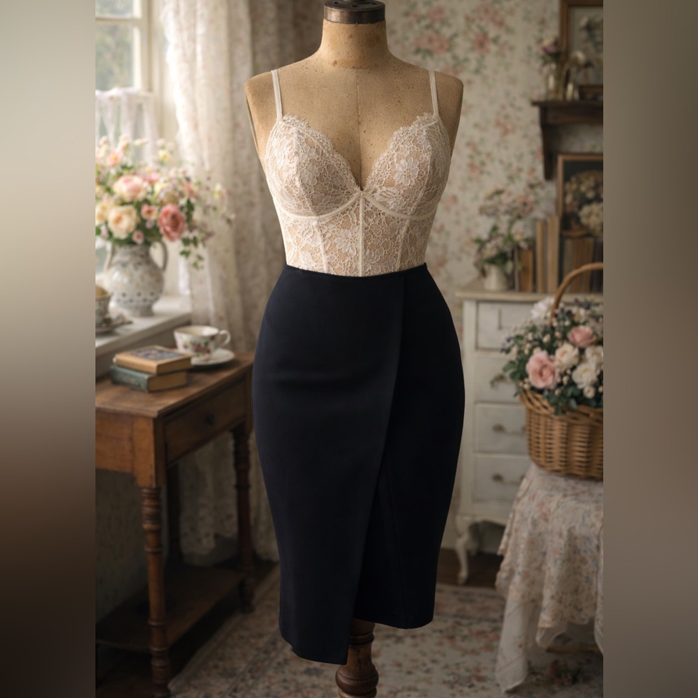 VINCE Black Skirt With Slit